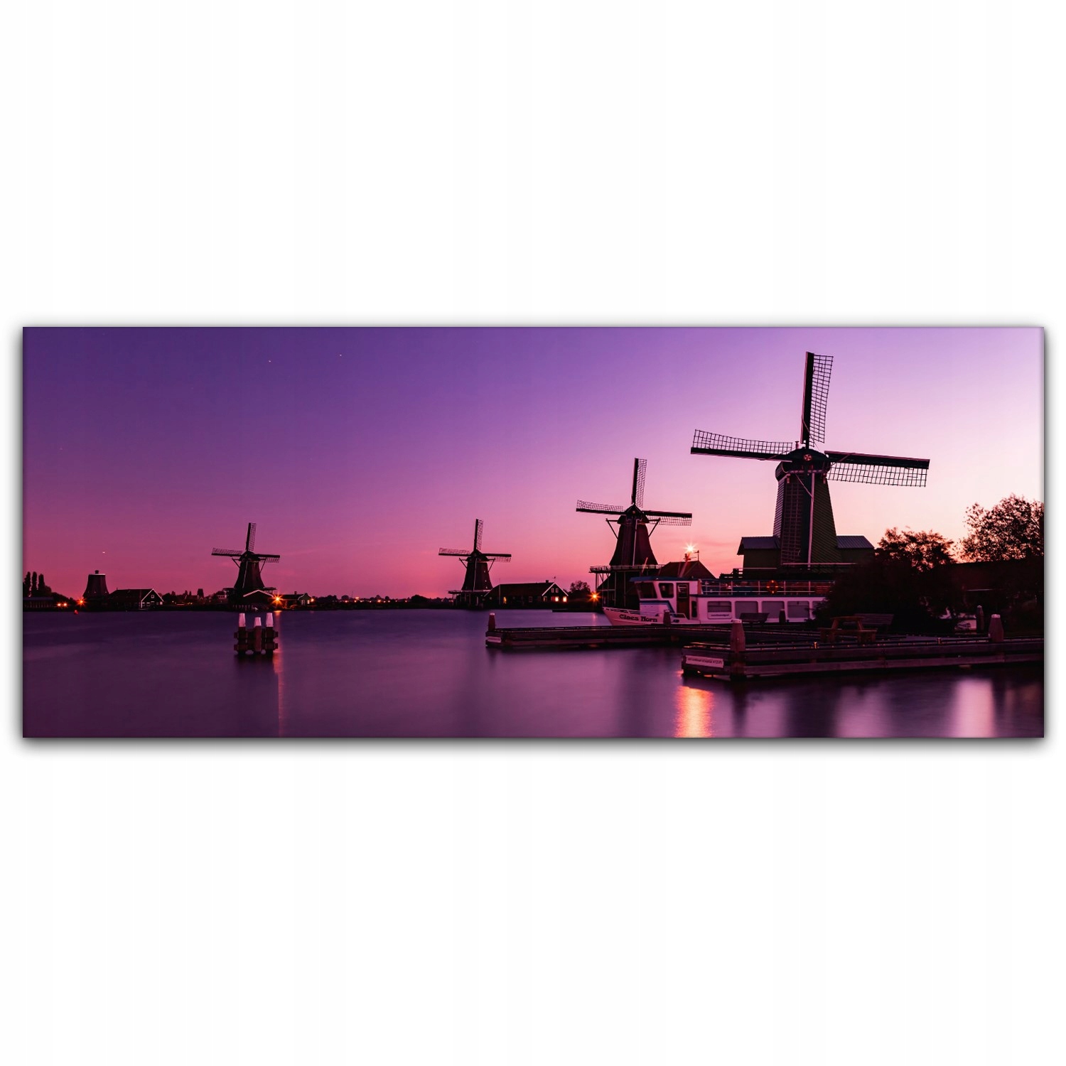 

Foto-obraz canvas 125x50 Holandia Młyn Krajobraz