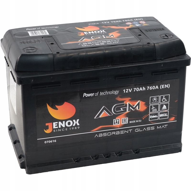 Akumulator Jenox 12V 70Ah 720A EFB P+ Varta Start&Stop