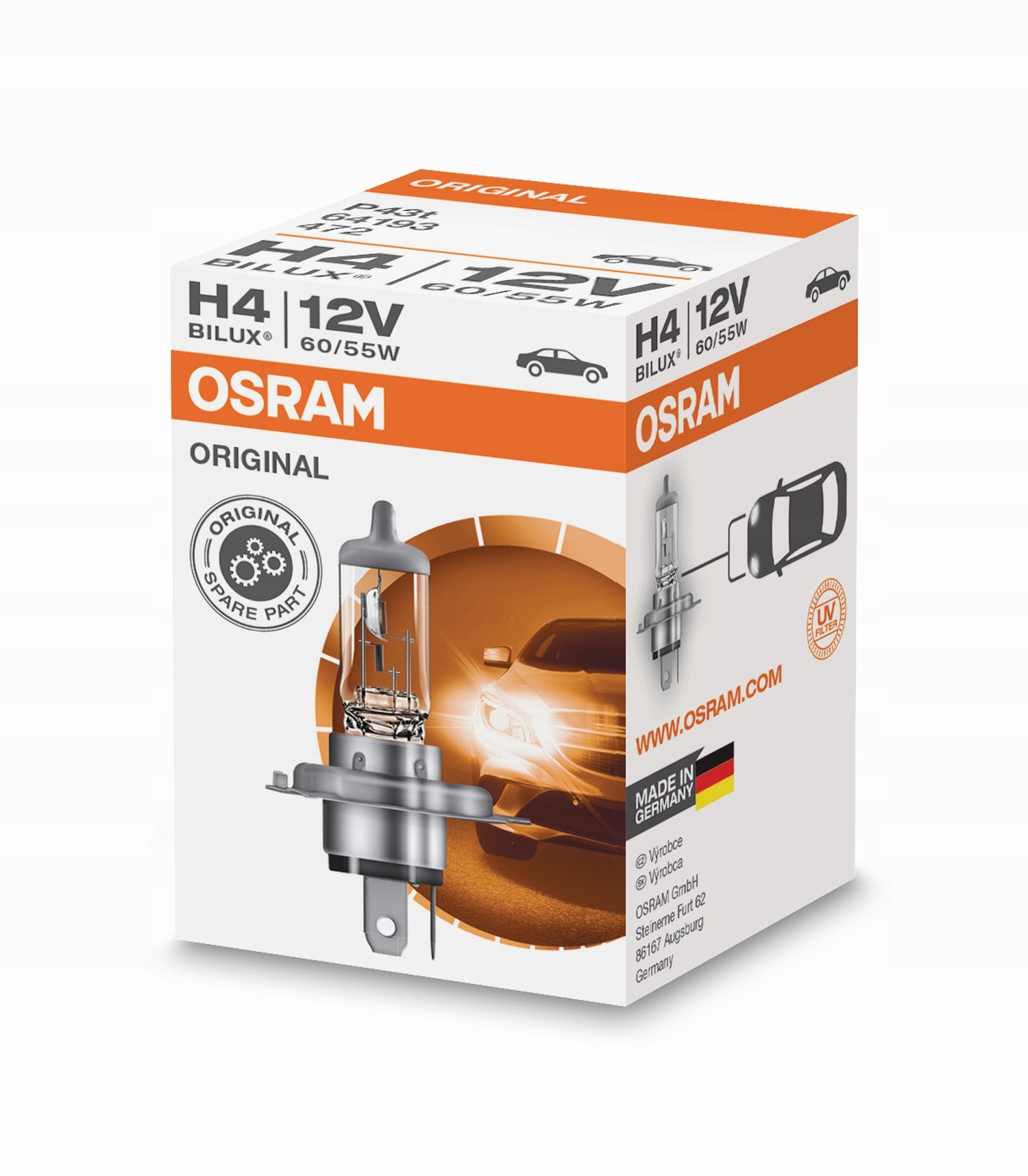 Żarówka Osram H4 Original 12V 60/55W 1SZT