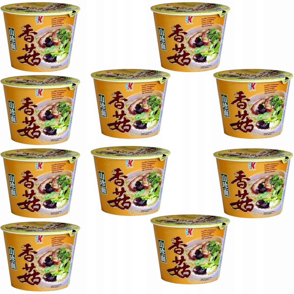 10 x Polévka Těstoviny s příchutí hub Shitake Mushrooms Velký hrnek 120 g Kailo