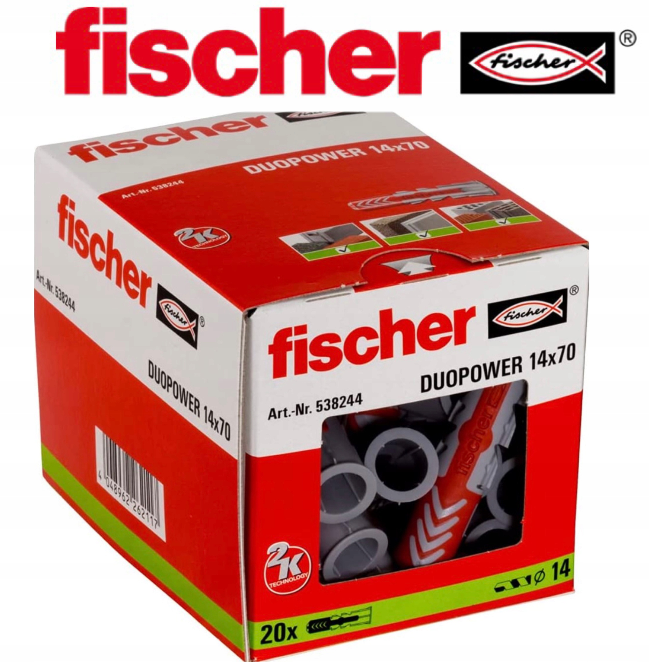 

Kołki Fischer Duopower kołek koszulka 14x70 20 szt