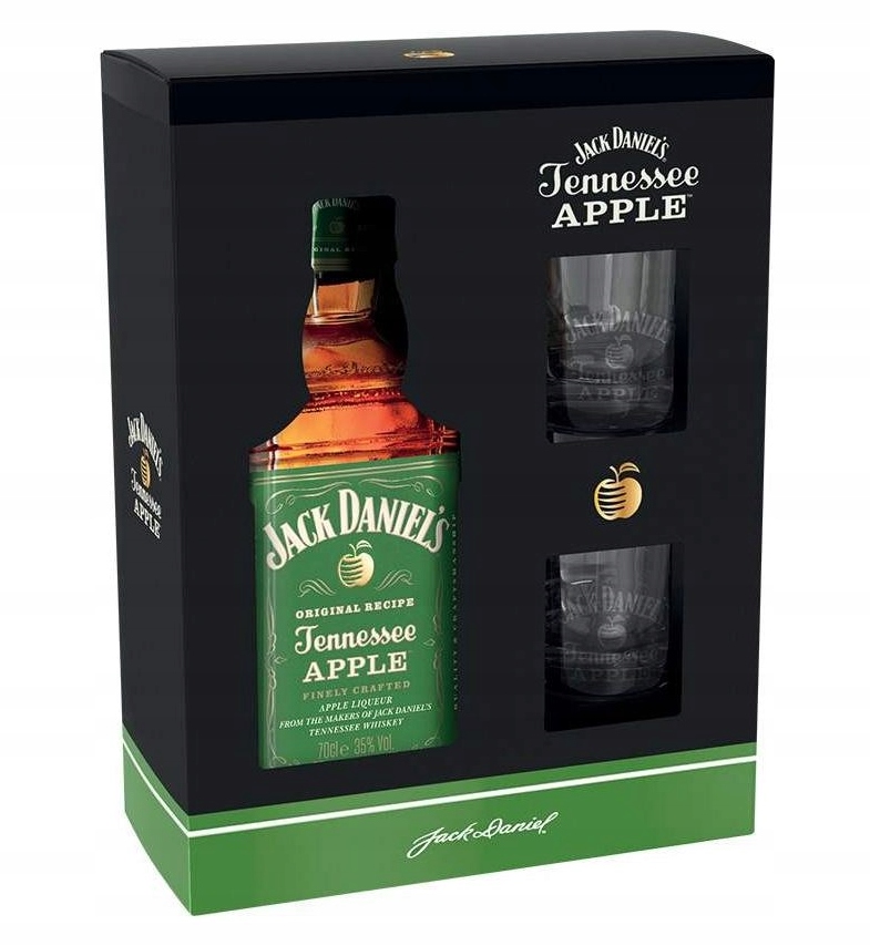Levně Jack Daniel’s Apple 2 skleničky v dárkovém balení.
