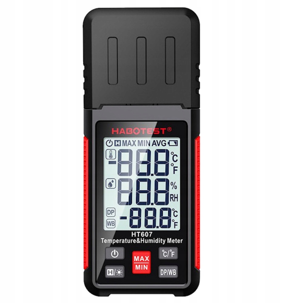 Vlhkoměr, Měřič Vlhkosti A Teploty LCD Habotest HT607
