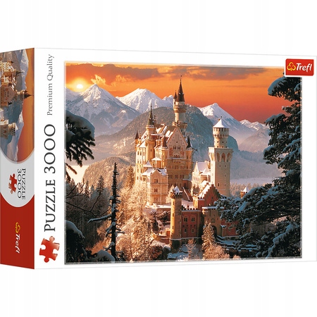 Puzzle 3000 Zimowy Zamek Neuschwanstein, Niemcy