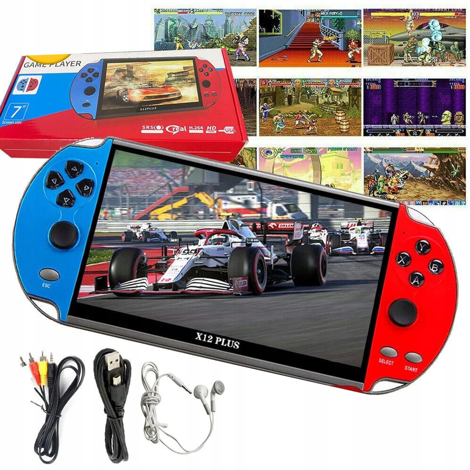 Mini Przenośna Konsola Do Gier 1000+ Gier 16GB Menu Tv Zabawka Gierka Gra