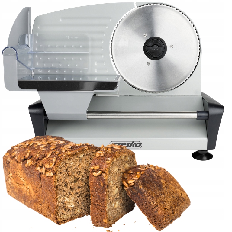 Elektrický Kráječ Na Chléb A Uzeniny Sýr Zeleniny 400W Kovová regulace