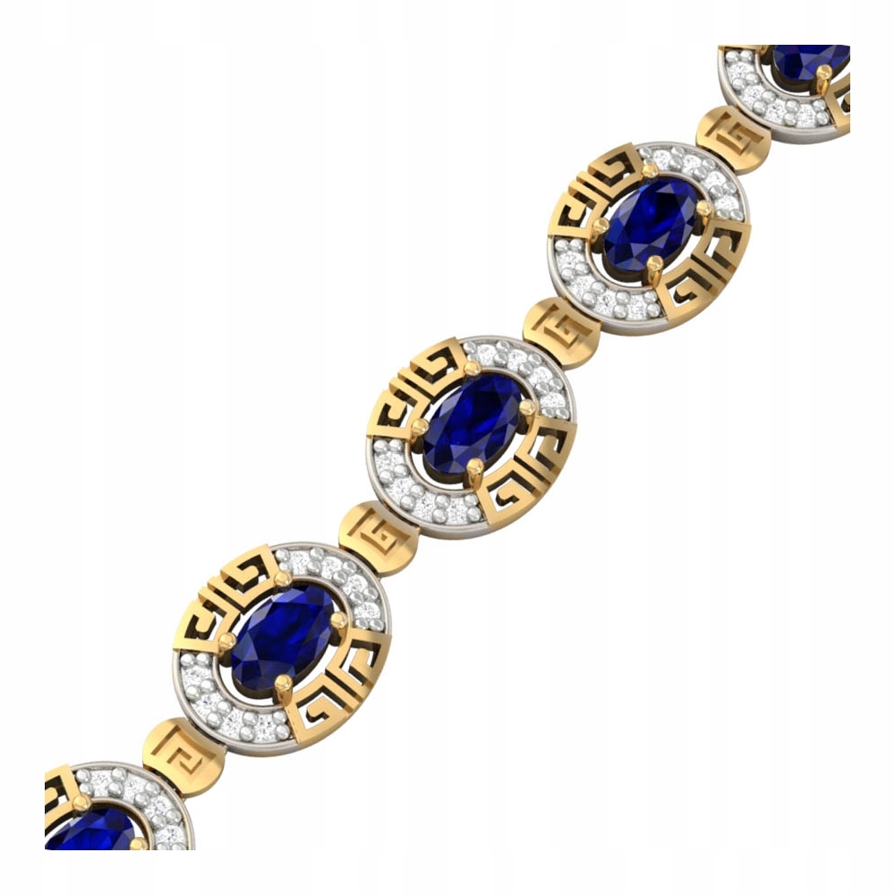 ZŁOTA BRANSOLETKA Z SZAFIRAMI PR. 333 GRECKI WZÓR Marka Deem
