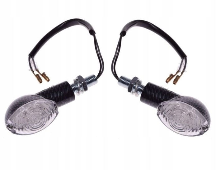 Kierunkowskazy małe carbon owalne LED 12V 2szt