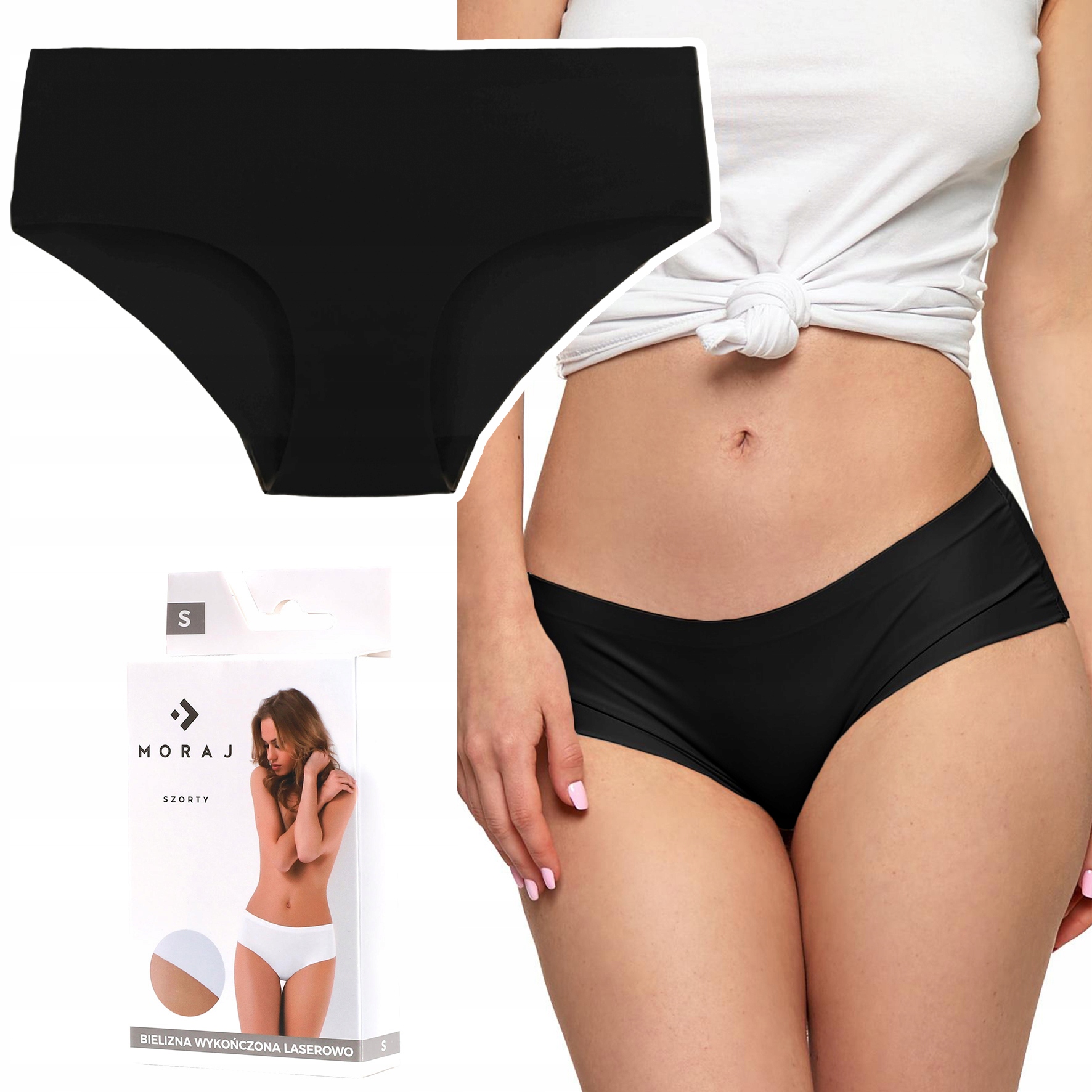 Dámské Kraťasy Moraj hladké kalhotky Řezané Laserem L