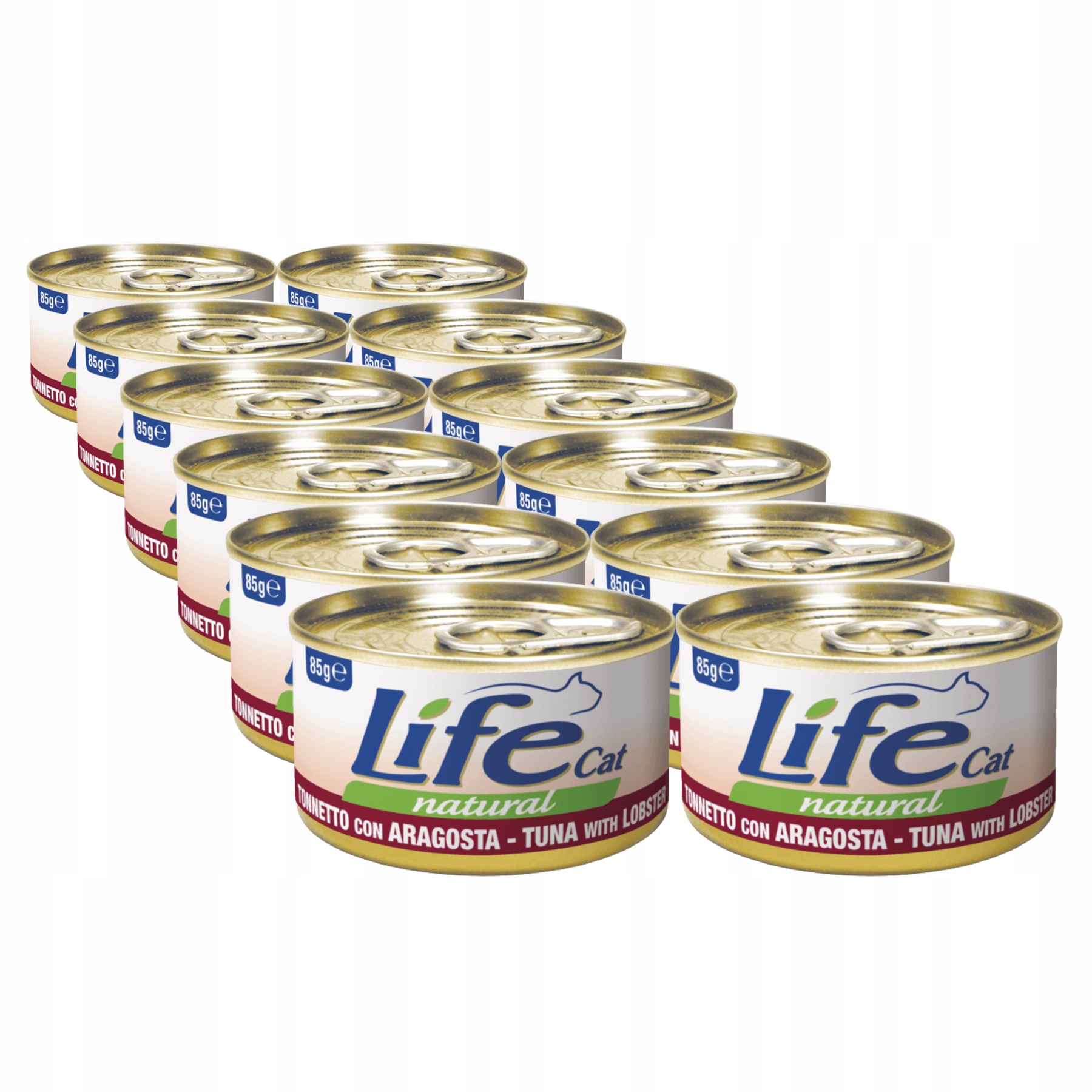 Life Cat Natural Krmivo pro kočky konzerva Set 12x85 g tuňák humr