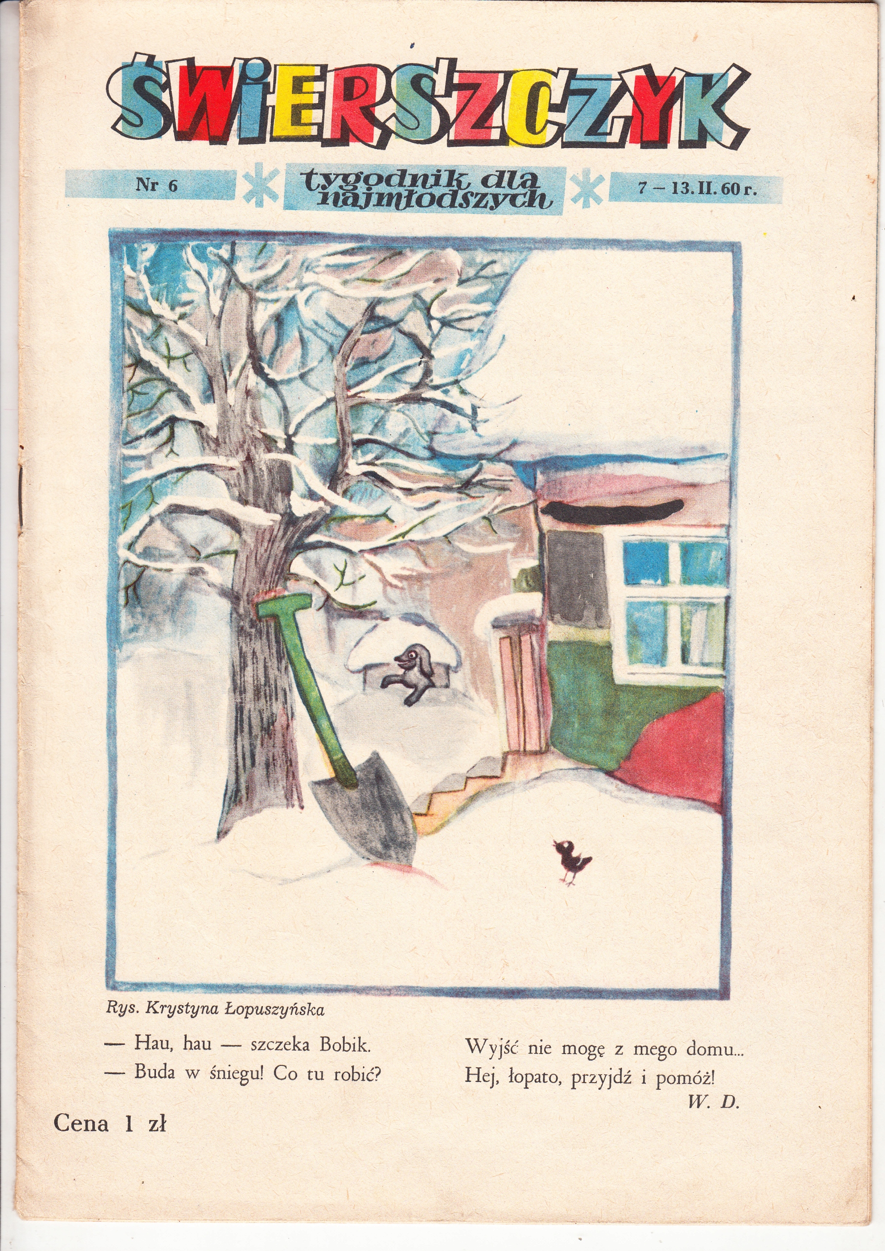 Świerszczyk nr.6 7. - 13.II.1960r.