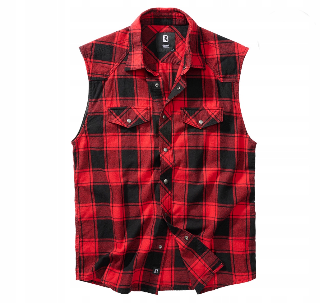 Koszula Brandit Checkshirt sleeveless red/black M