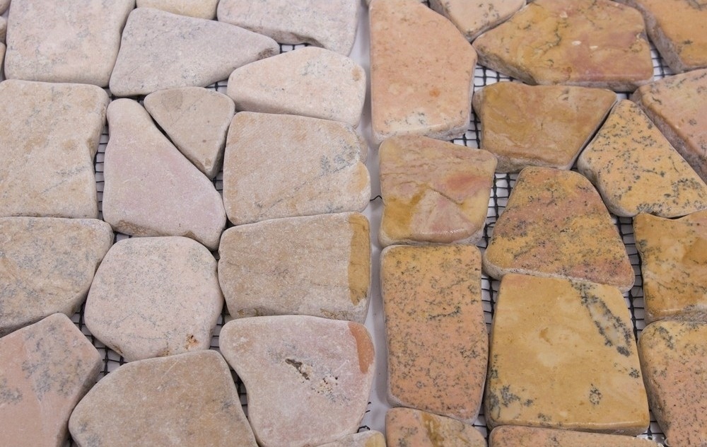 DEKOR RED Square mozaika kamienna na siatce IS Kolekcja Łamana