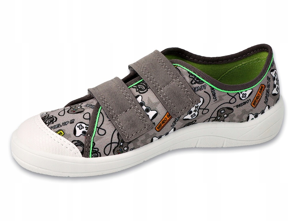 BEFADO 772y009 TENISÓWKI KAPCIE TRAMPKI CIAPCIE NA RZEPY SZARE (25-36) r.36 Kolor szary