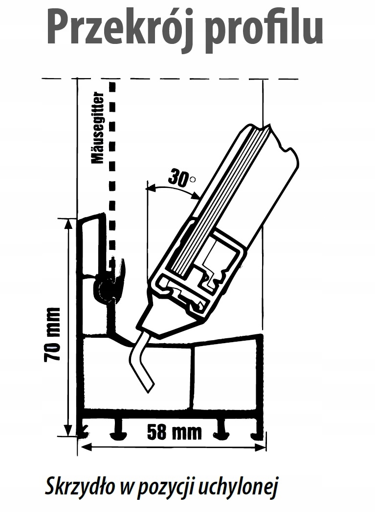 OKNO GOSPODARCZE WIELOFUNKCYJNE VEKA 50x30 BIAŁE Szerokość okna 500 mm