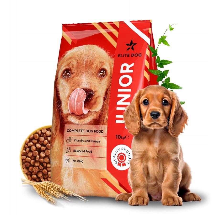 Levně Elite Dog Junior krmivo pro psy Štěňata maso zelenina Vitamíny 12kg