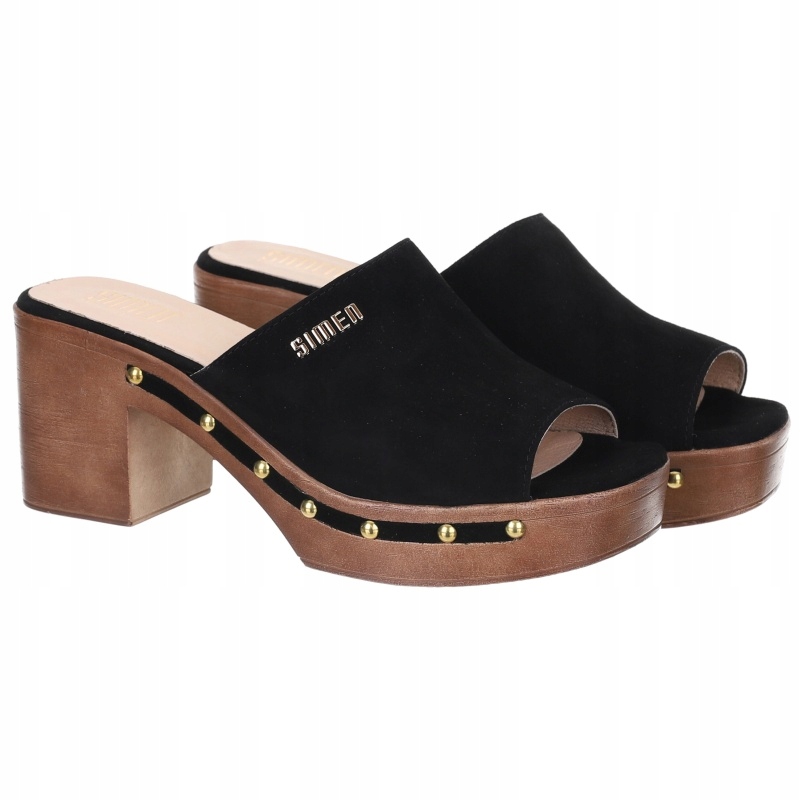 Nazouváky Simen 6844A K.w.nero černé Kůže Semiš VEL.41