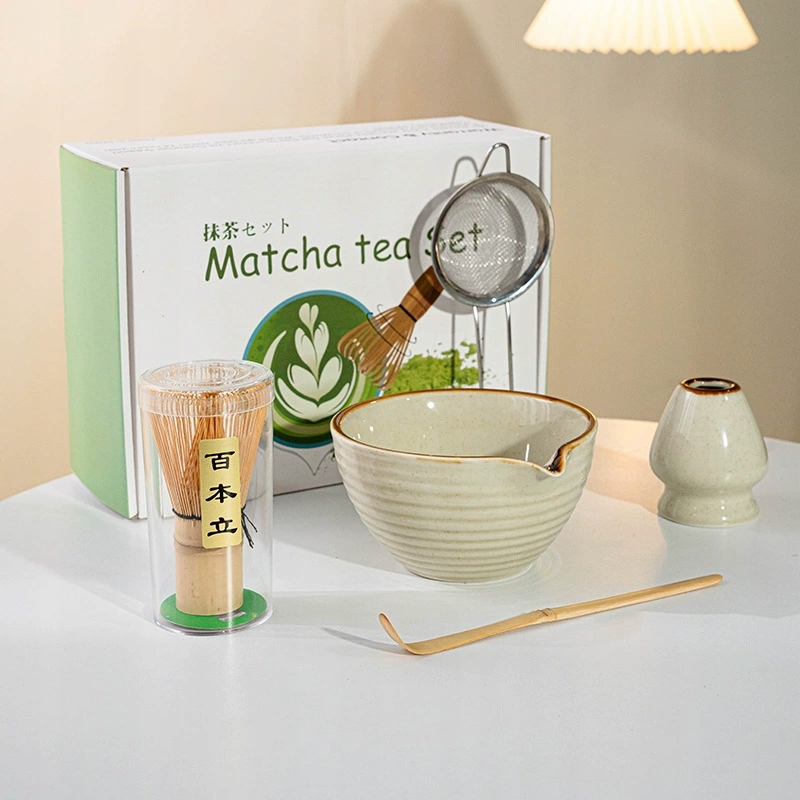 Chashaku Bambusová Dárková Sada Na Čaj Matcha, Metlička, Lžíce