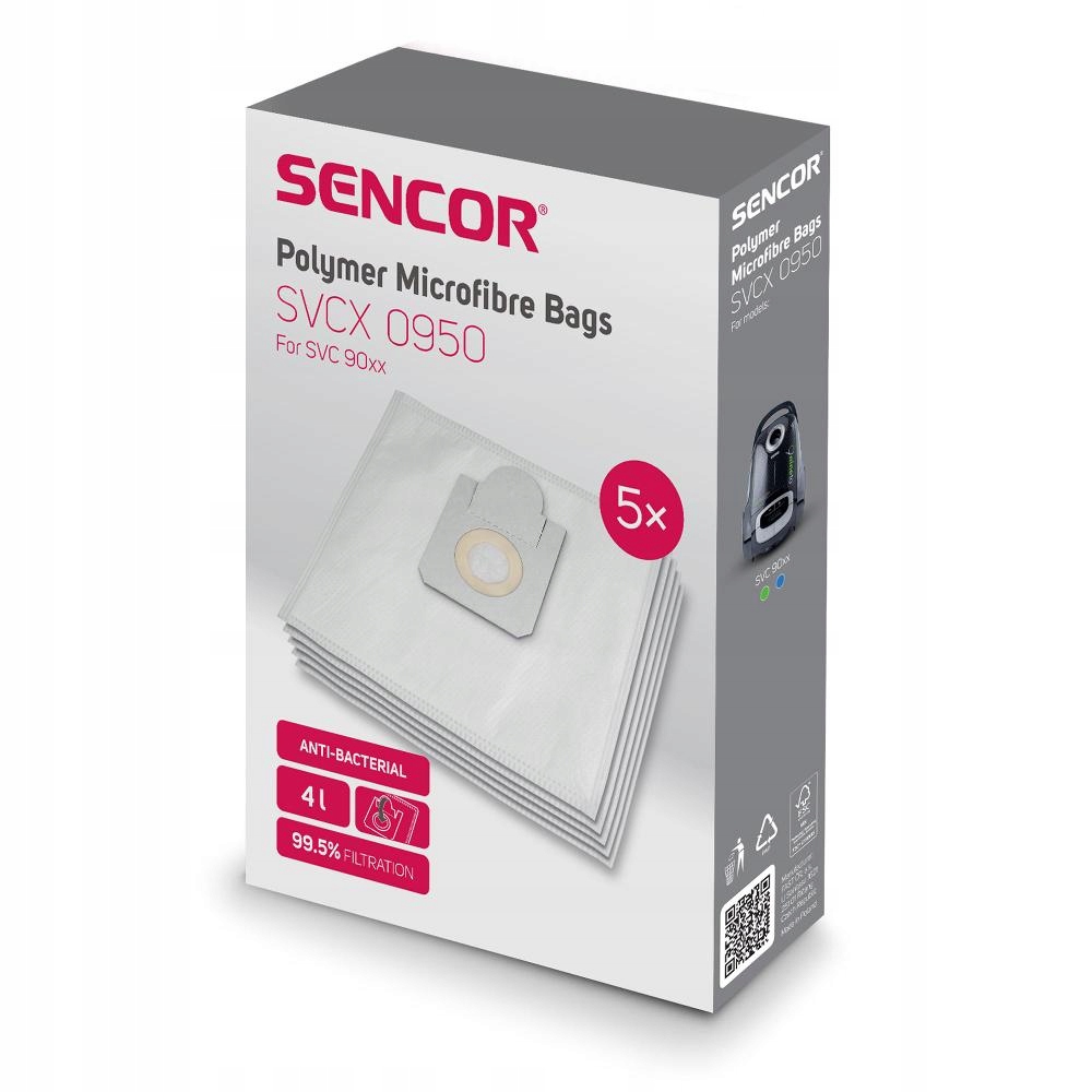 Oryginalne Worki do Odkurzaczy Sencor Svc 9000BK/SVC 9050BL