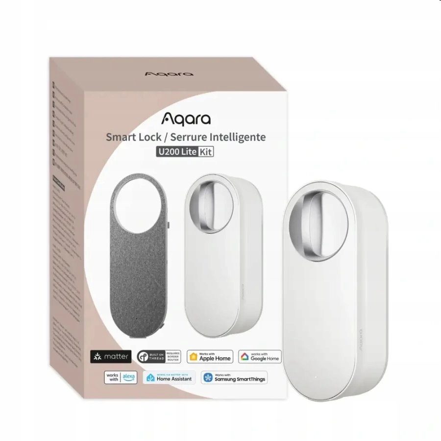 Inteligentný zámok dverí Aqara U200 Lite Biely App Thread Bt Smart Home