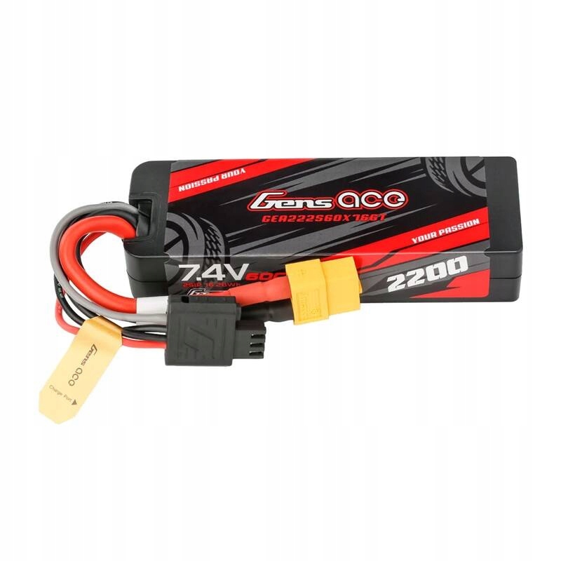 Akumulátor Li-po Gens Ace G-tech 2200MAH 7.4V 2S 60C XT60 Hardcase, Baterie
