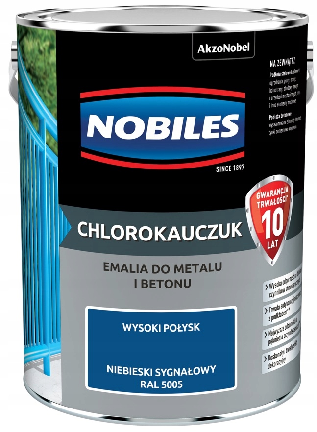 

Farba Nobiles Chlorokauczuk niebieska sygnałowa 5l