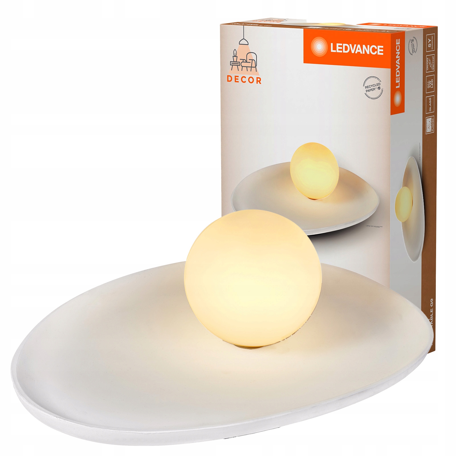 Stolová lampa Dekoratívna stolová lampa G9 Biela Usb-c Decor