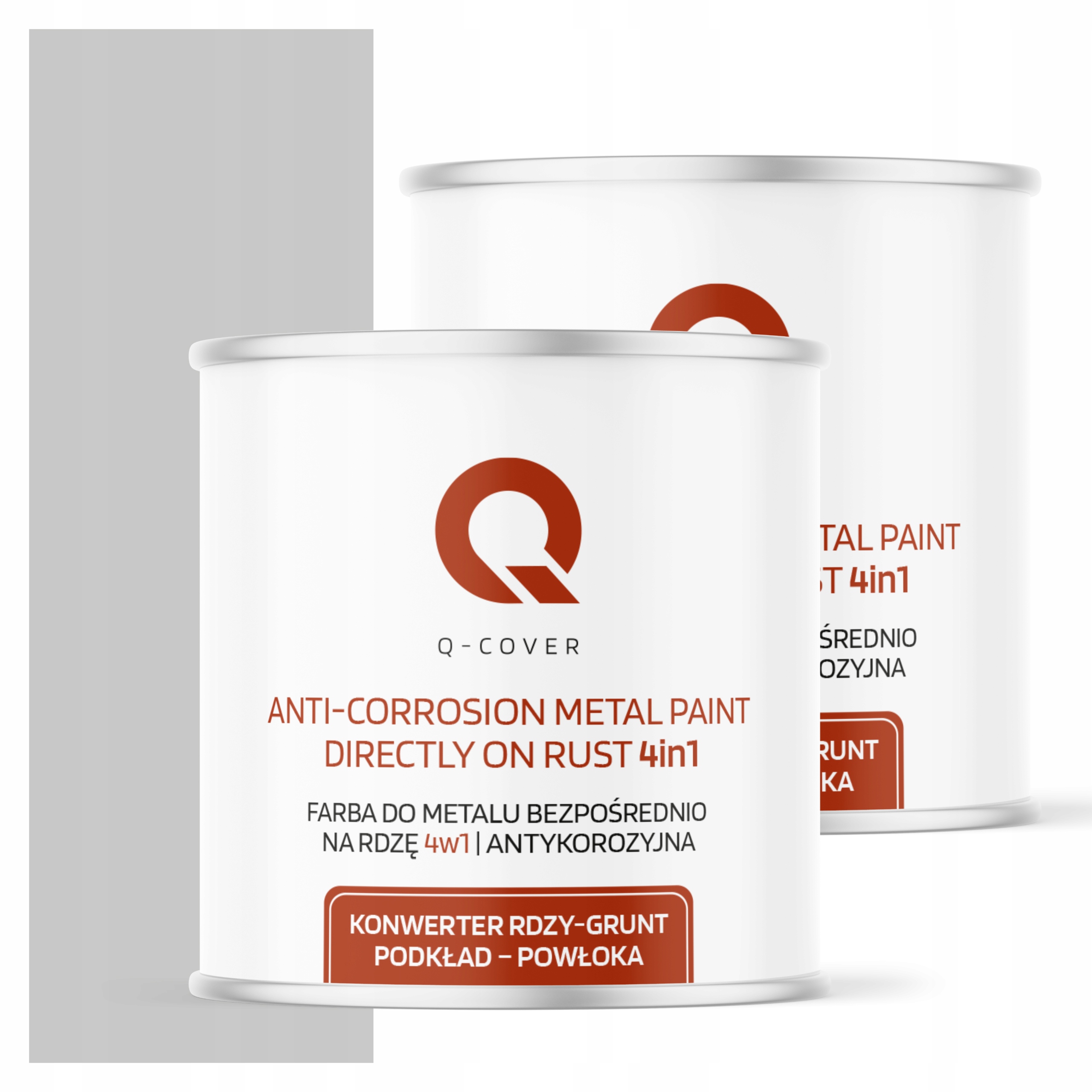 Farba Priamo na hrdzu Kov Aluminium Oceľ 2,5L 4v1 Satén Šedá Mliečna