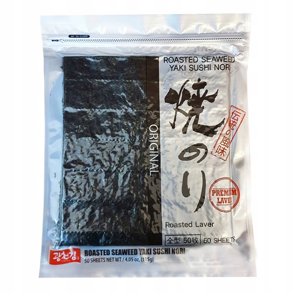 

Algi Nori do sushi wodorosty liście listki 50 szt.