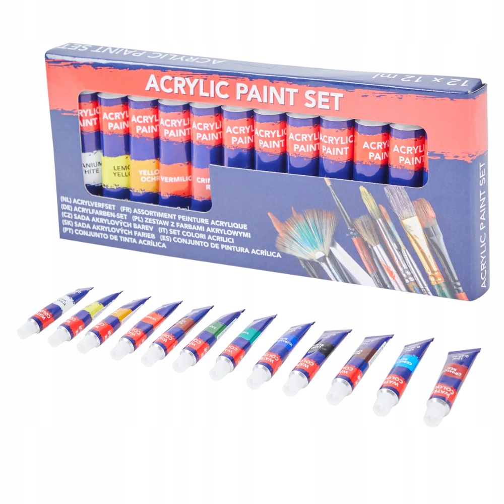 Zestaw Podobrazie, Farby akrylowe, Pędzle, Paletka Malarski do Malowania Marka Creative Artist