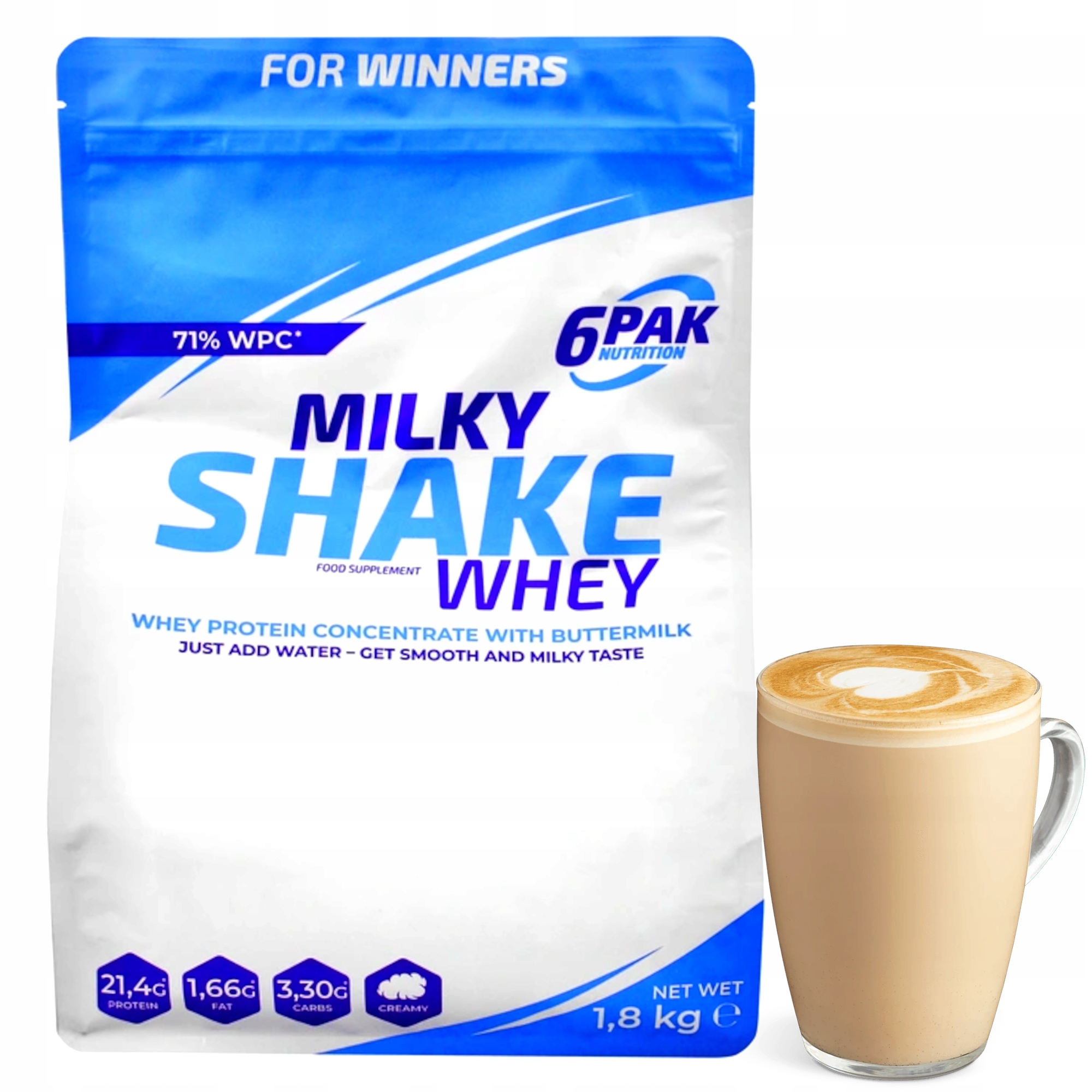 Balení 6 Kusů Milky Shake Whey 1800G Protein Lahodné Příchutě