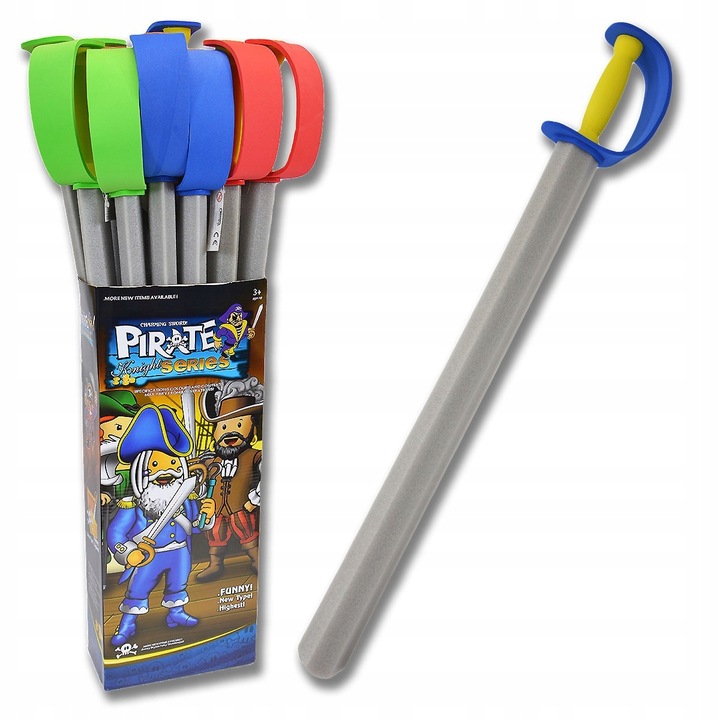 400191 MIECZ SZABLA PIRATA MIĘKKI PIANKOWY 75 cm BIGTOYS