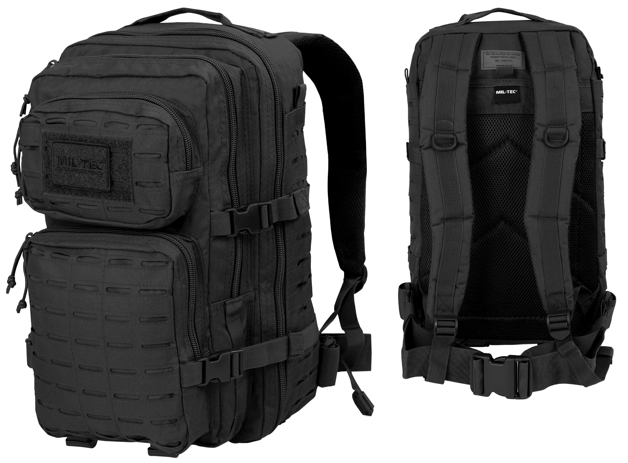Batoh vojenský taktický turistický Mil-Tec Assault Laser Cut 36L Černý