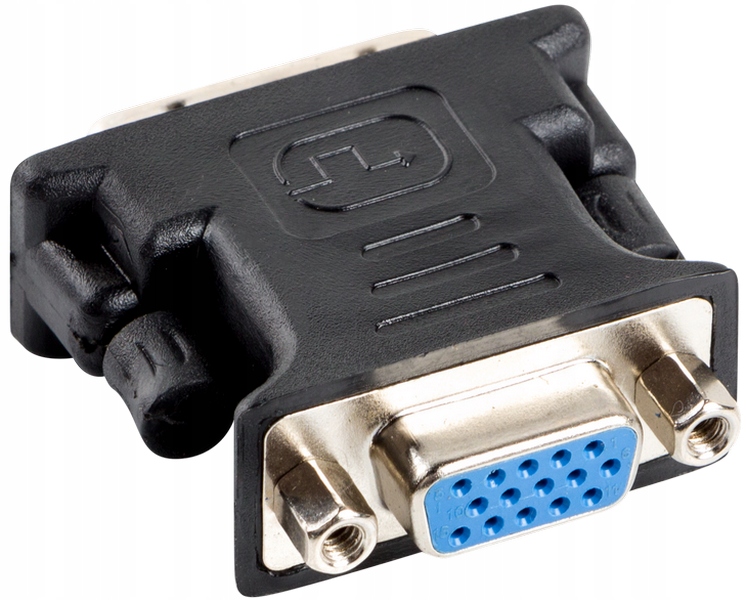 ADAPTER DVI-I(M)(24+5) DUAL LINK->VGA(F) D-SUB Zastosowanie Video