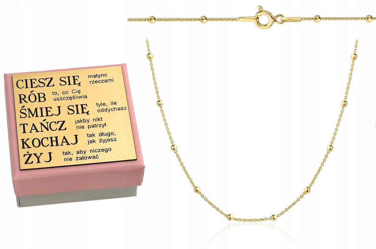 Zlatý náhrdelník choker kuličky stříbro 925