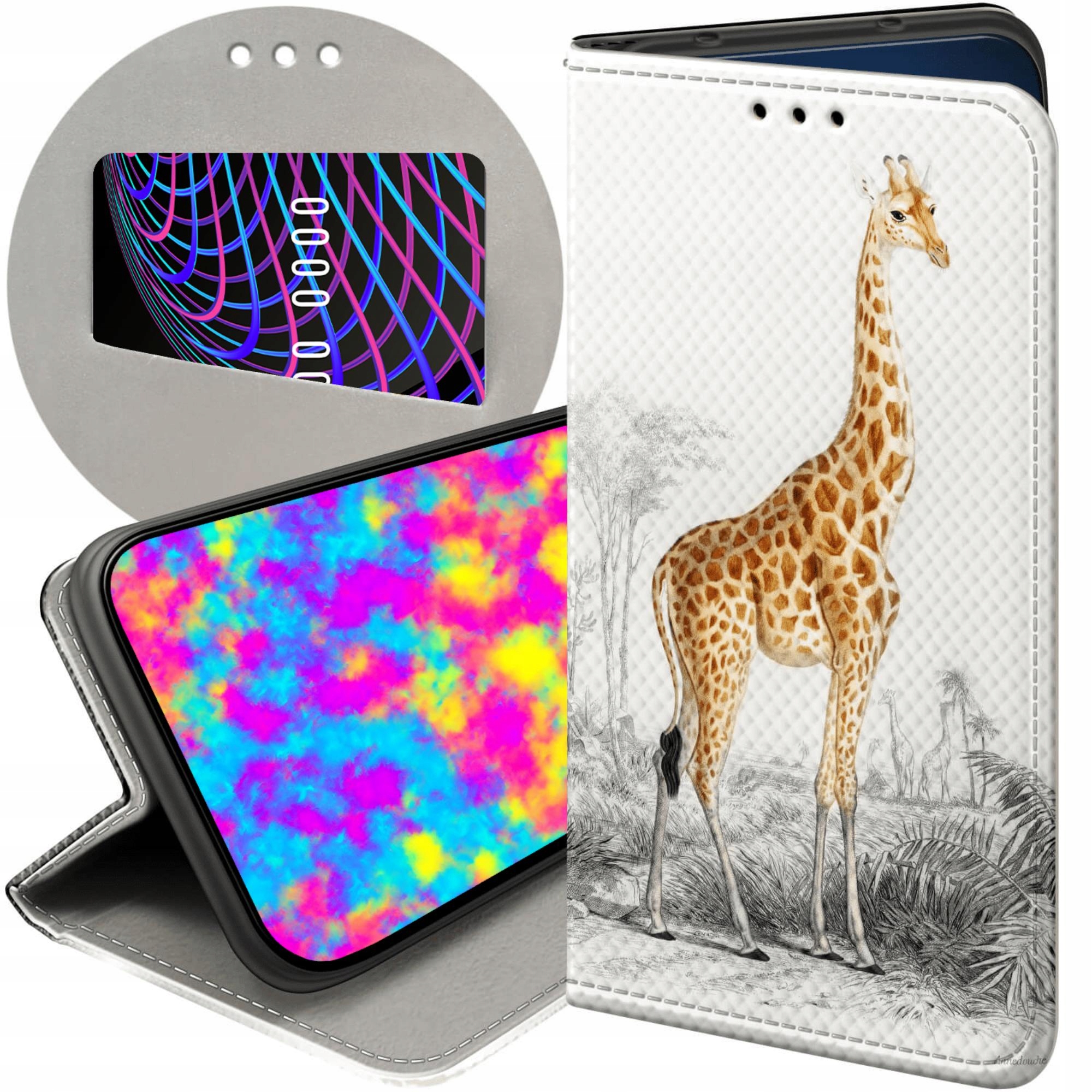Etui Z Klapką Do Samsung Galaxy S24 Fe Żyrafa Śmieszne Sawanna Case