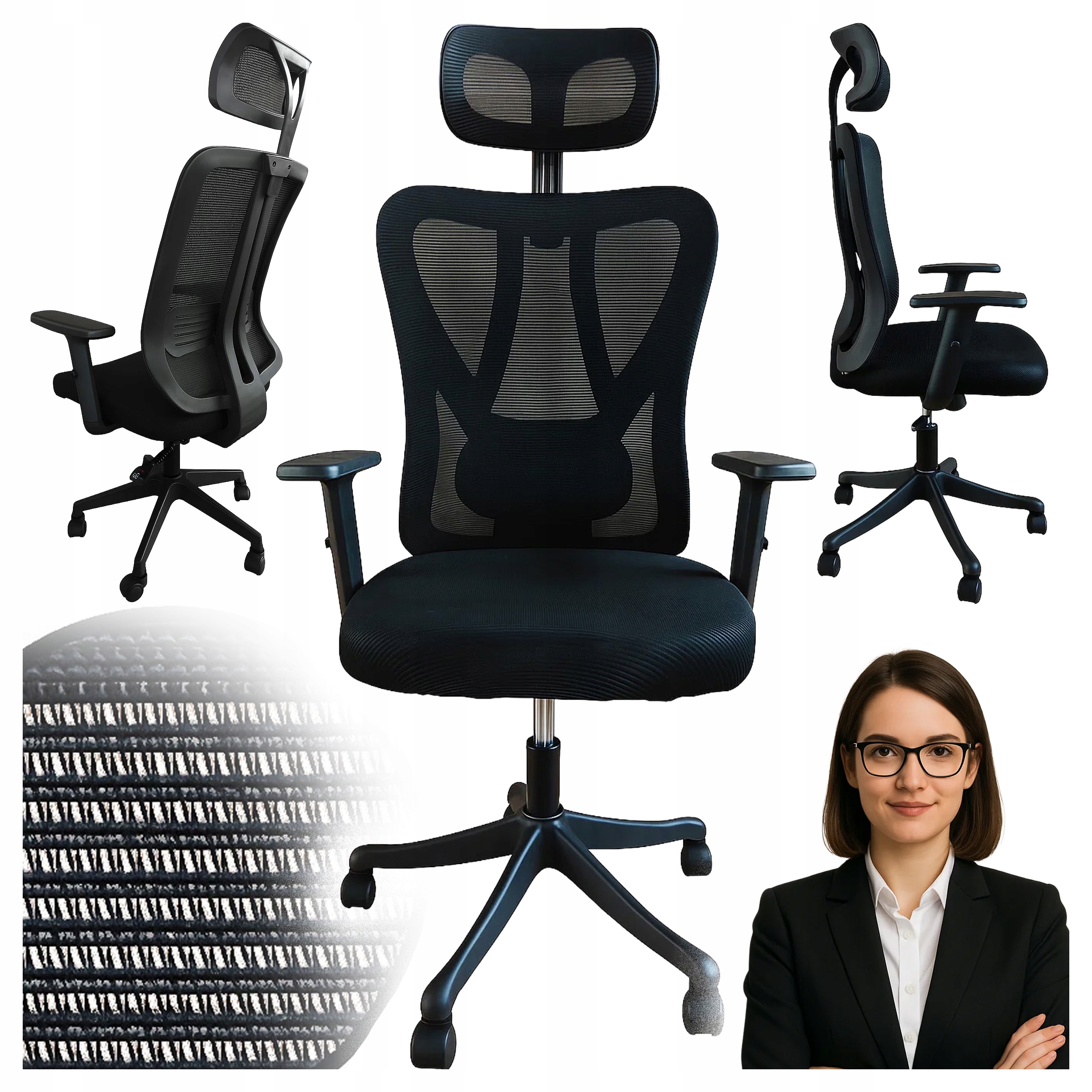 Fotel obrotowy Gotel czarny