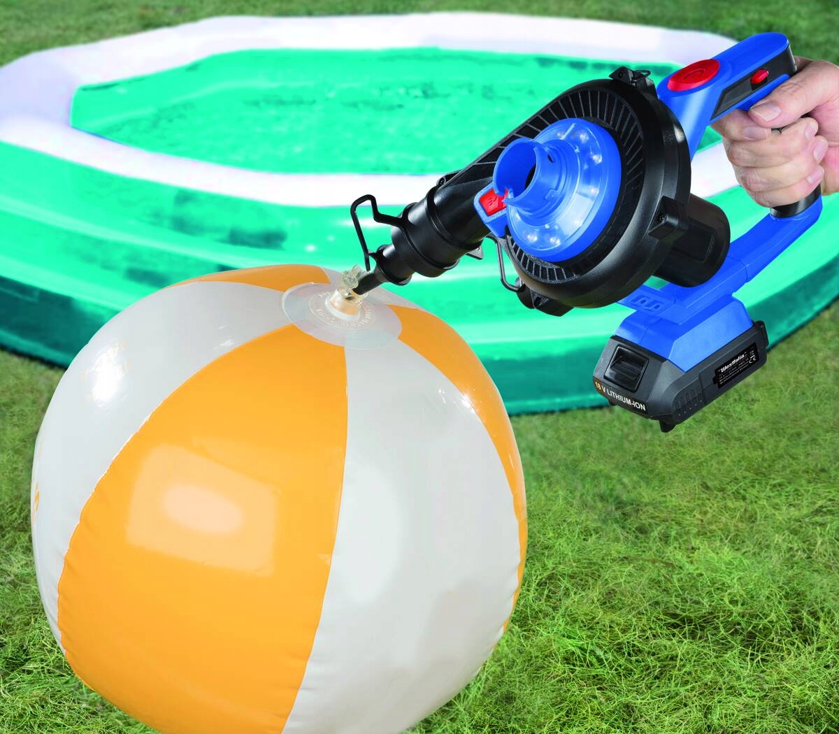 Akumulatorowa dmuchawa turbo 18 V Li-Ion + dysze Prędkość przepływu powietrza 228 km/h