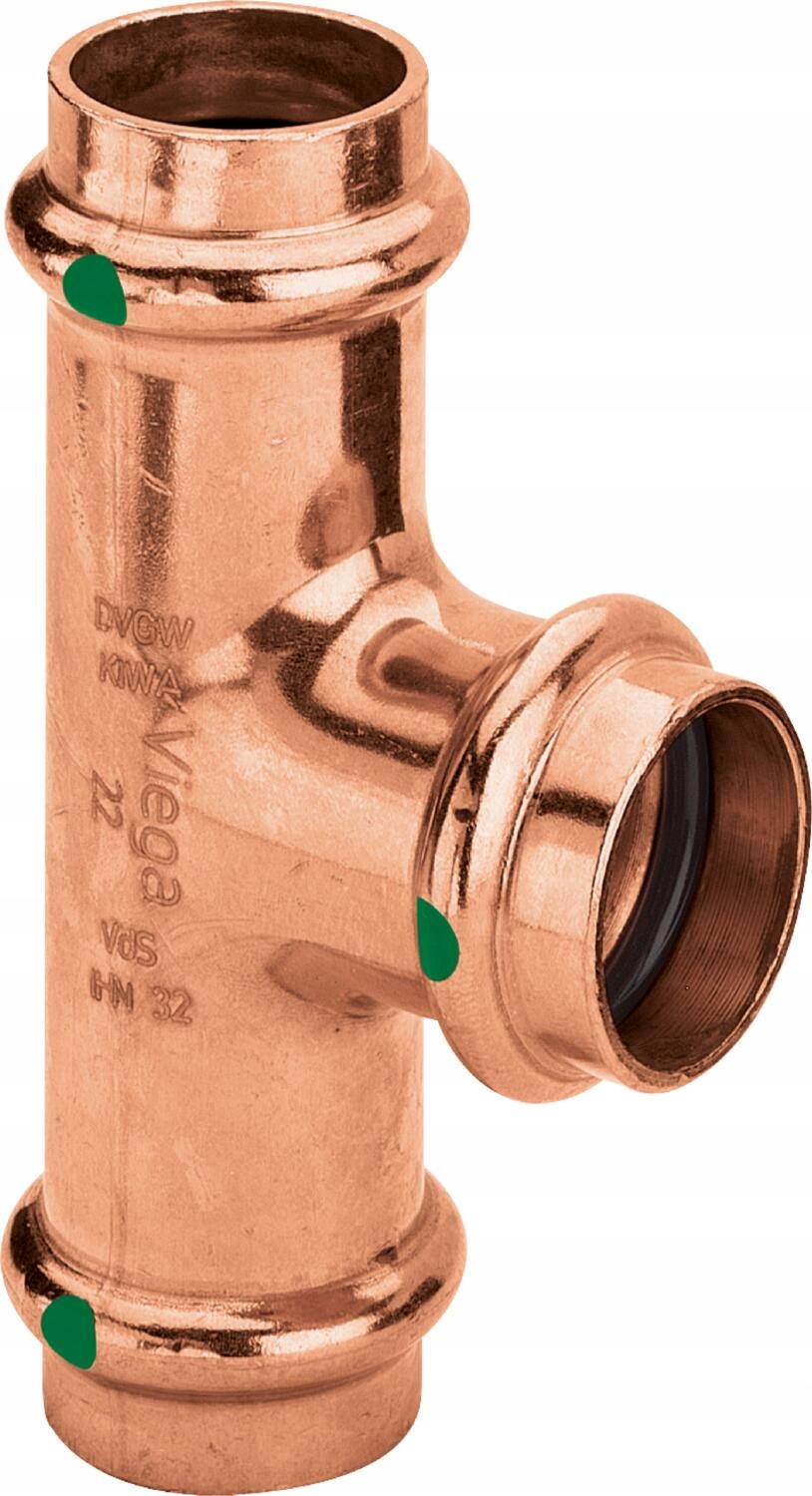 Trojuholník 35 meď lis. Viega Voda