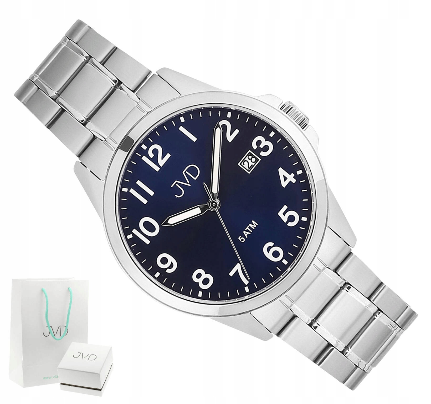 Pánské Klasické Čitelné Vodotěsné Ocelové Hodinky Jvd J1131.3 Wr 50 M