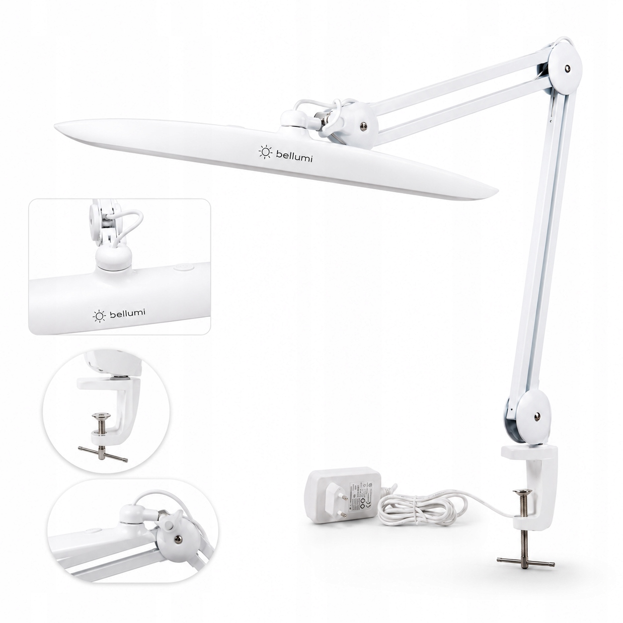 Led lampa Bellumi BrightPRO kosmetická dílenská 38W bílá s držákem