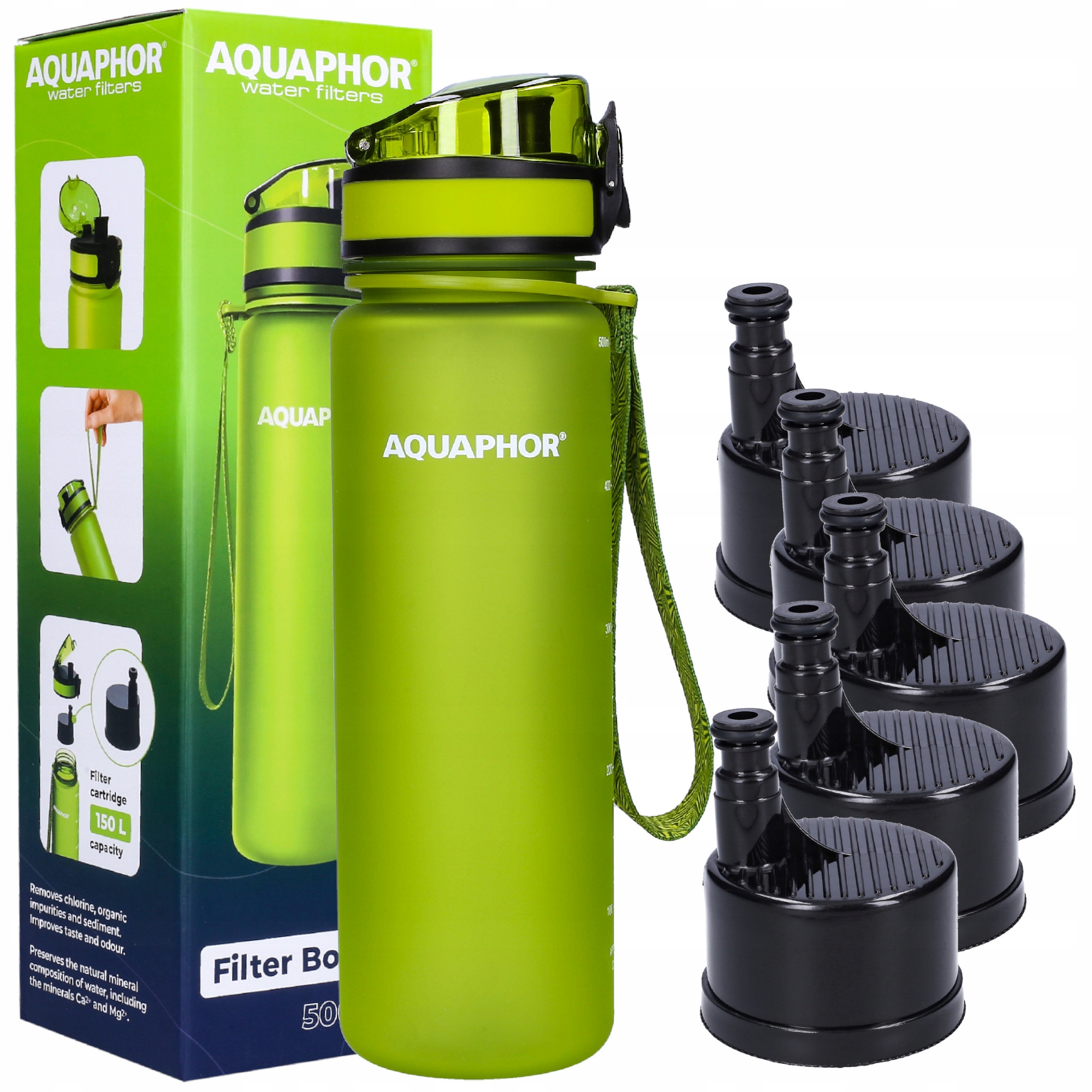 

Butelka filtrująca Aquaphor City 0,5L +5 wkładów