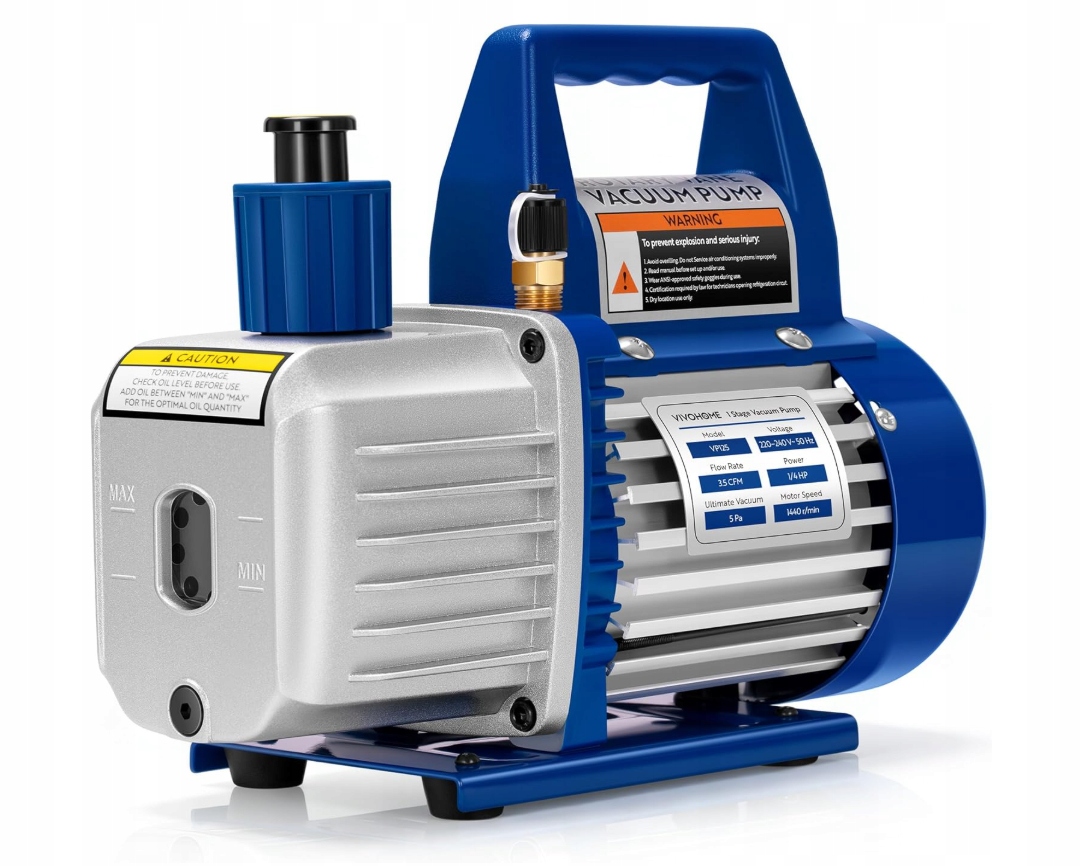 Vákuová pumpa 3,5 Cfm 1/4HP Hvac 5Pa 6m3/h VP125