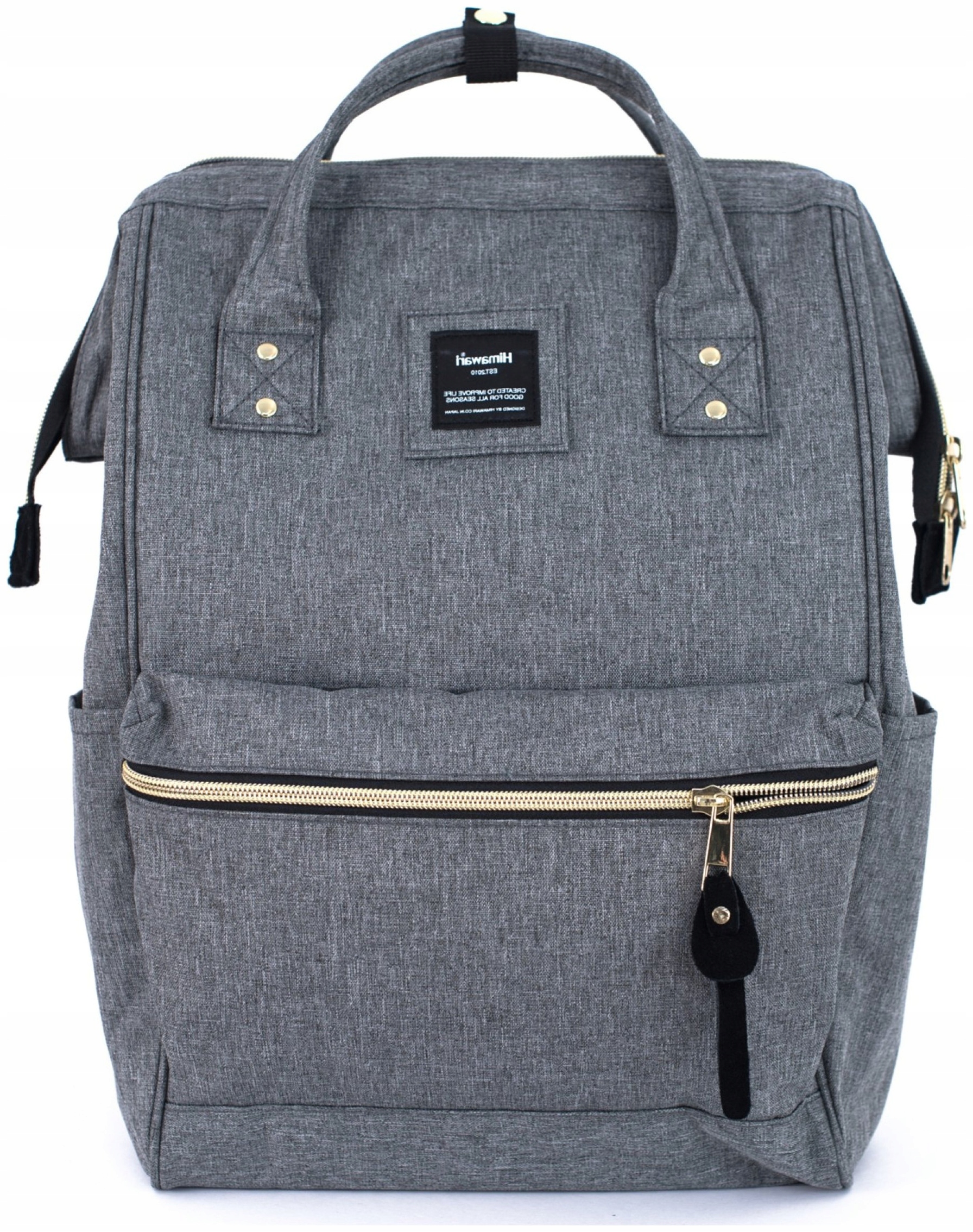 Batoh na notebook Himawari Classic prostorný, Usb do práce, šedý