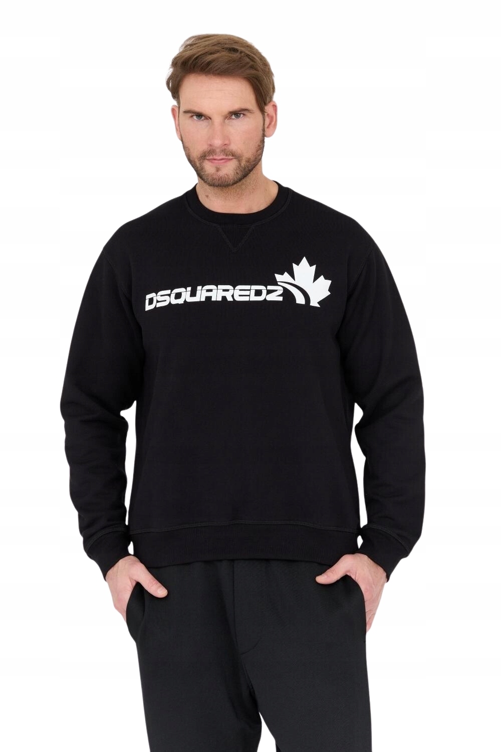 DSQUARED2 Černá pánská mikina s bílým logem XXL