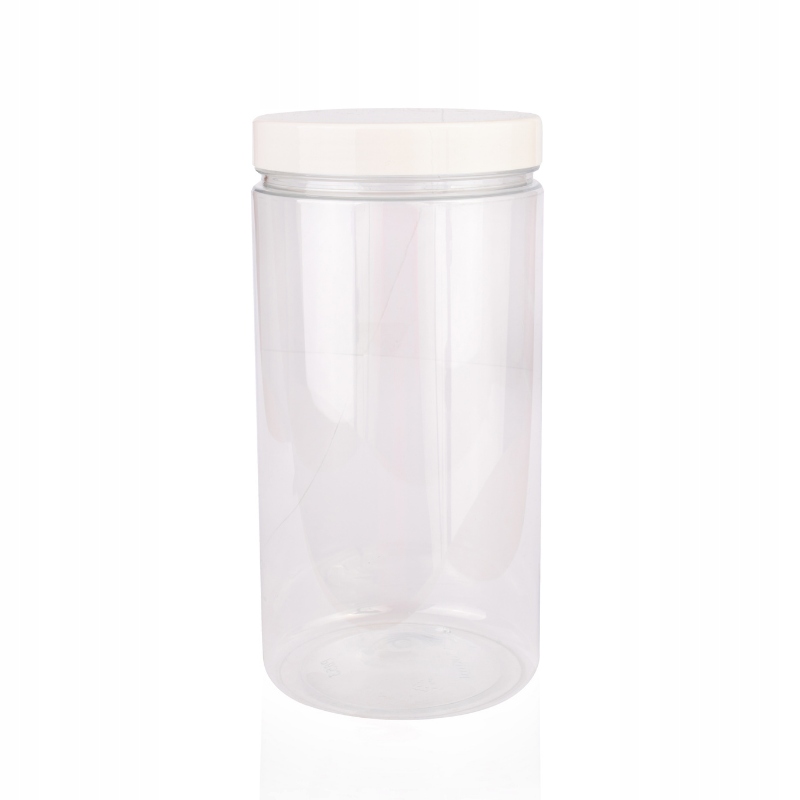 

Słoik plastikowy Pet 1500ml z nakrętką białą Pp