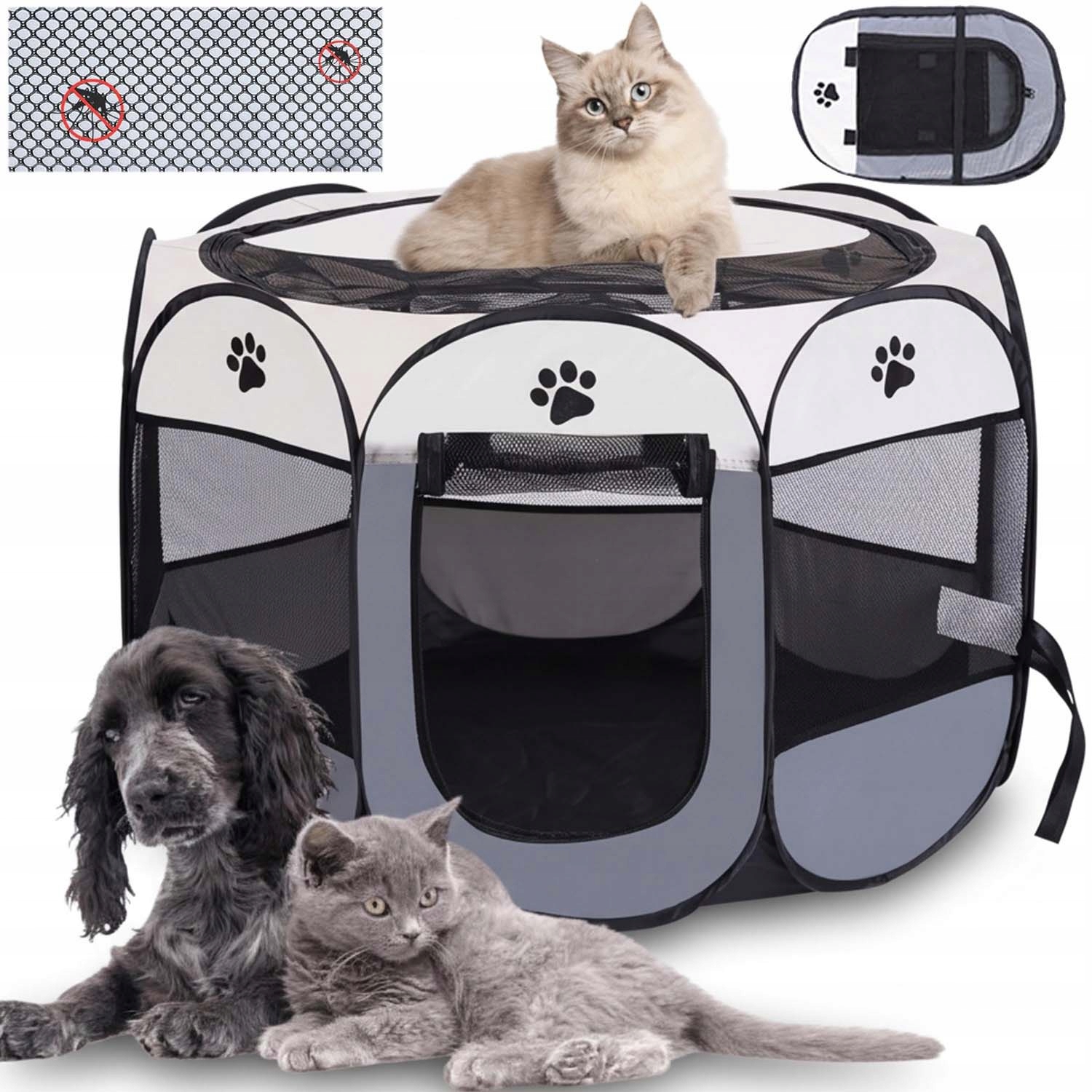 Skládací Kotec Pro Zvířata Psa Kočku Králíka Pelíšek Klec Výběh Plot