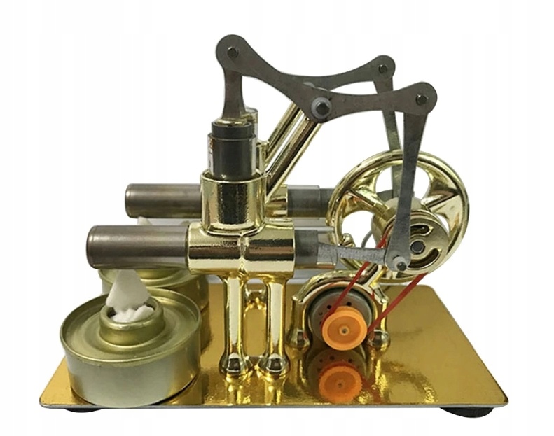 Dwucylindrowy Silnik Stirlinga Model wys PL24 Marka DIY