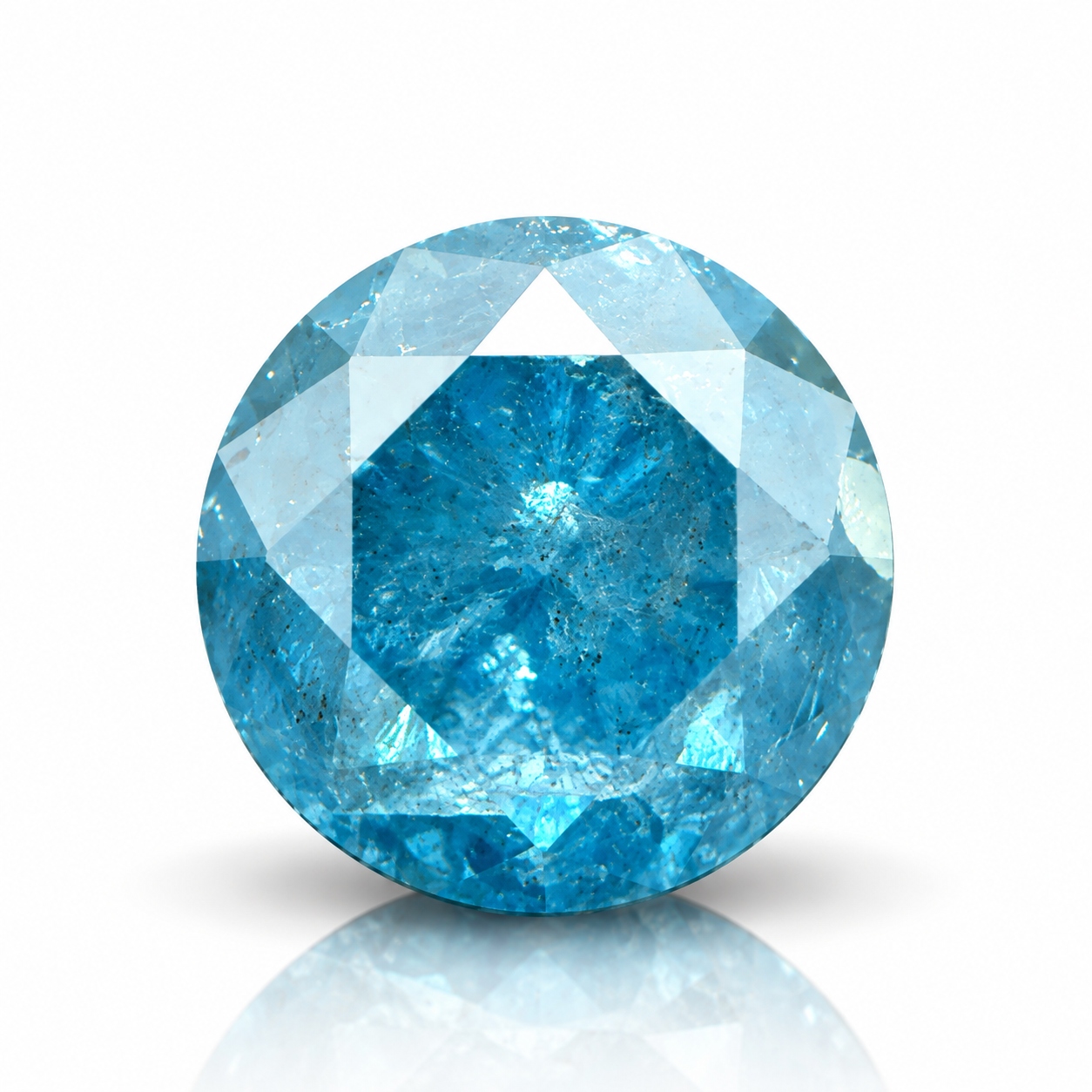 Přírodní diamant 0.25 ct Modrý Briliant I3 certifikát Wbd