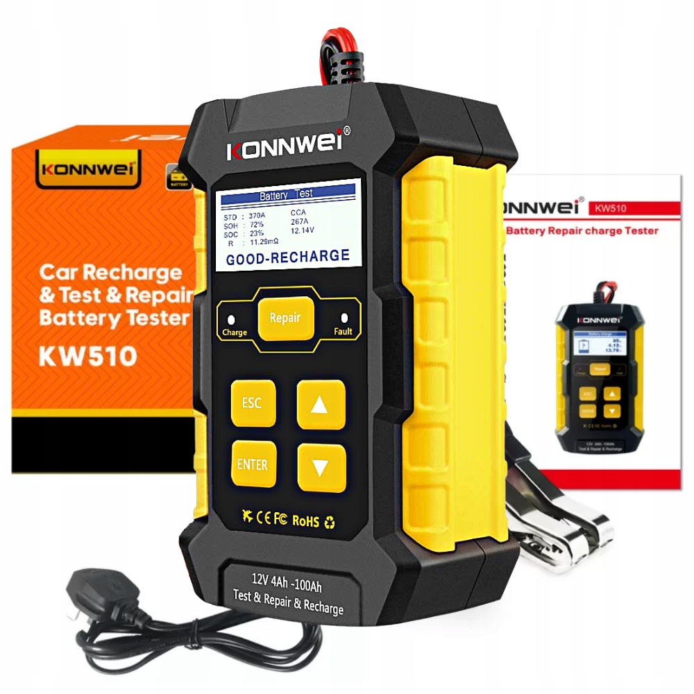 

Tester Akumulatora Konnwei KW510 12V Ładowanie 5A